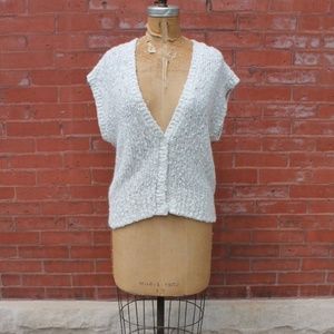 Vintage White Button Up Vest